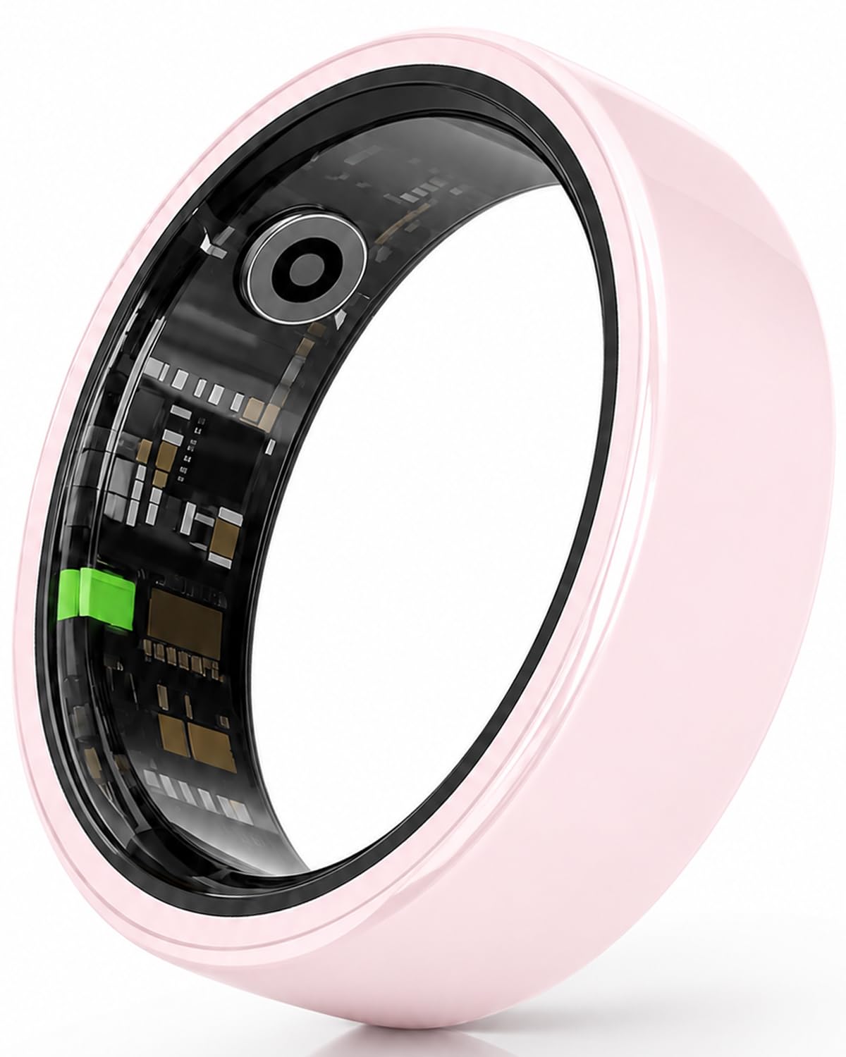 Hitienx Ceramic Smart Ring 4 for Women, Sleep & Fitness Tracker (Pink, 8) | Ultra-Thin, F…