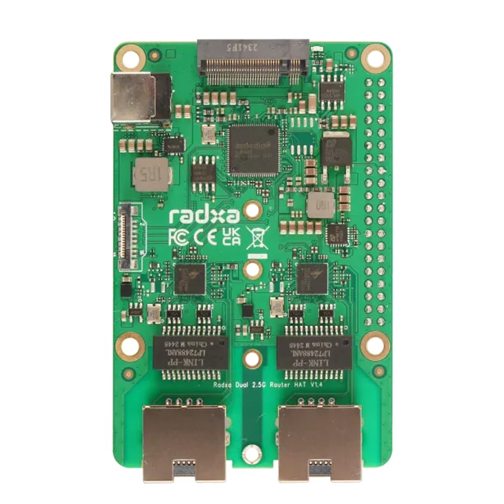 Raspberry Pi 5 Dual 2.5G Routeur HAT, carte d'extension réseau et stockage tout-en-un
