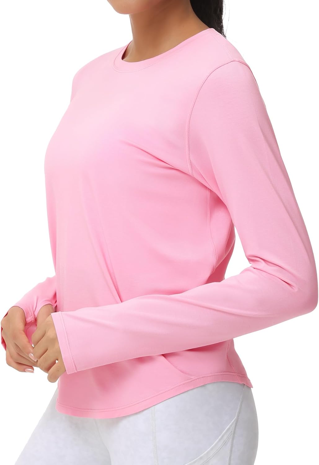 THE GYM PEOPLE Women’s Long Sleeve Workout Shirts Athletic Crewneck Hiking Tops with Thumb Hole THE GYM PEOPLE Women’s Long Sleeve Workout Shirts Athletic Crewneck Hiking Tops with Thumb Hole