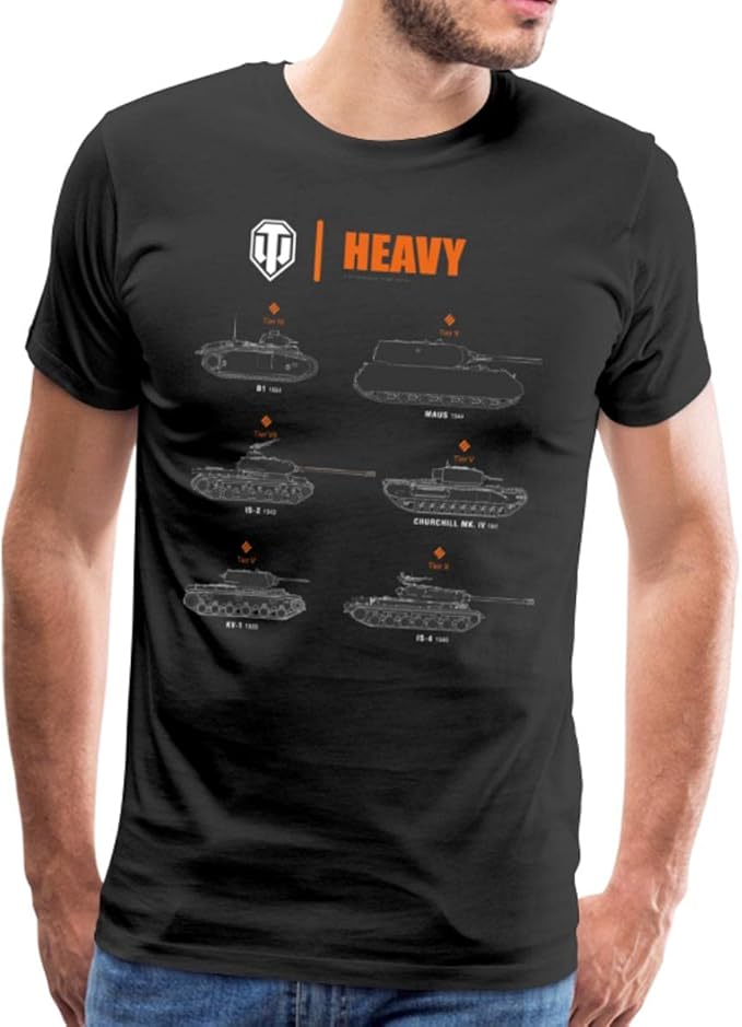 Spreadshirt World of Tanks 100 Years of Tanks Heavy Men’s TShirt