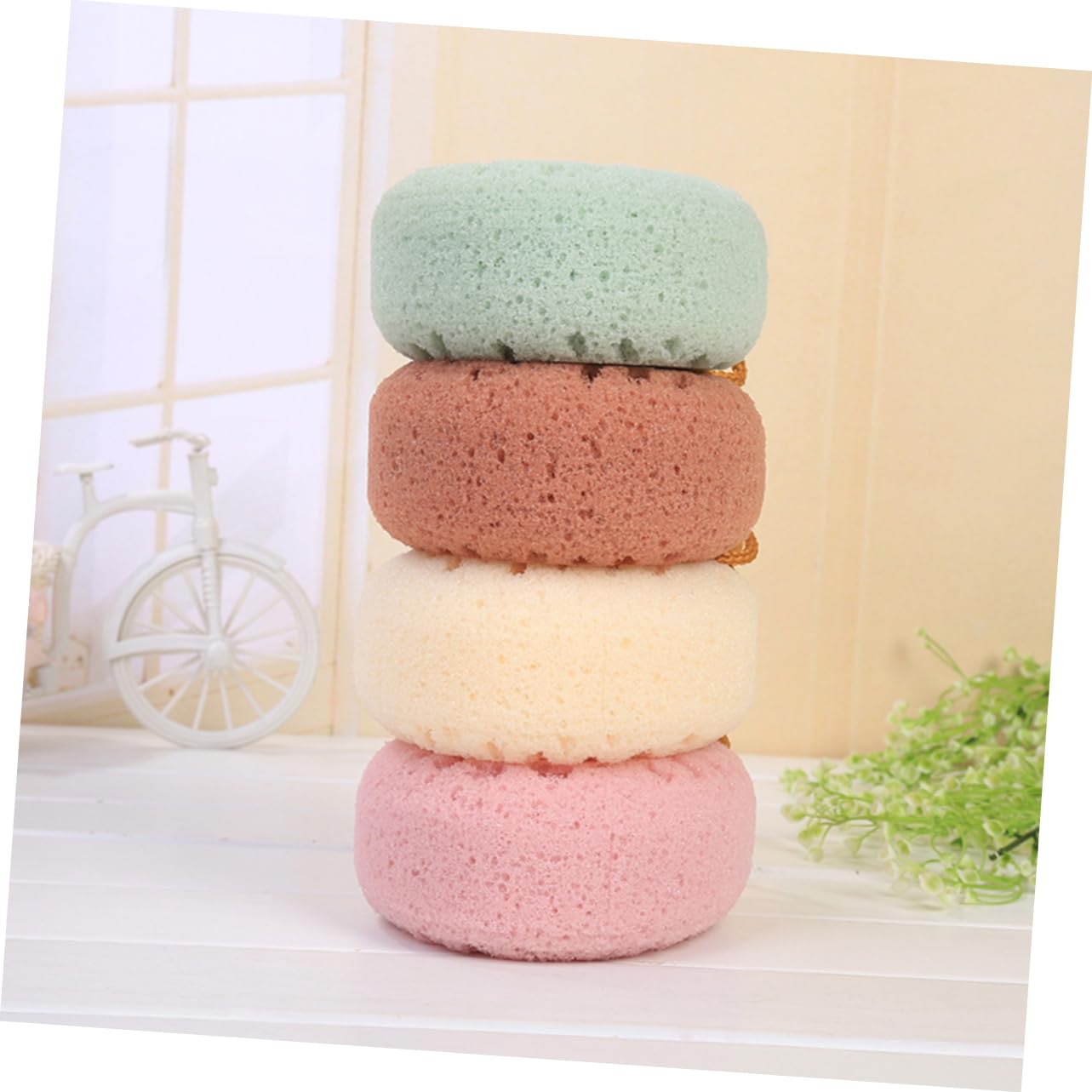 DOITOOL 6pièces Éponge Exfoliante Pour De Bain Pour Outil De Gommage Corporel Couleur Aléatoire