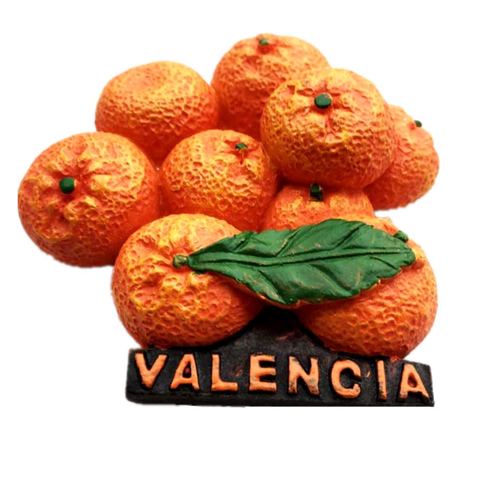 3D orange of Valencia Spain Fridge Magnet,Home & Kitchen Decoration sticker,Spain Valencia Refrigerator Magnet tourist souvenir gift