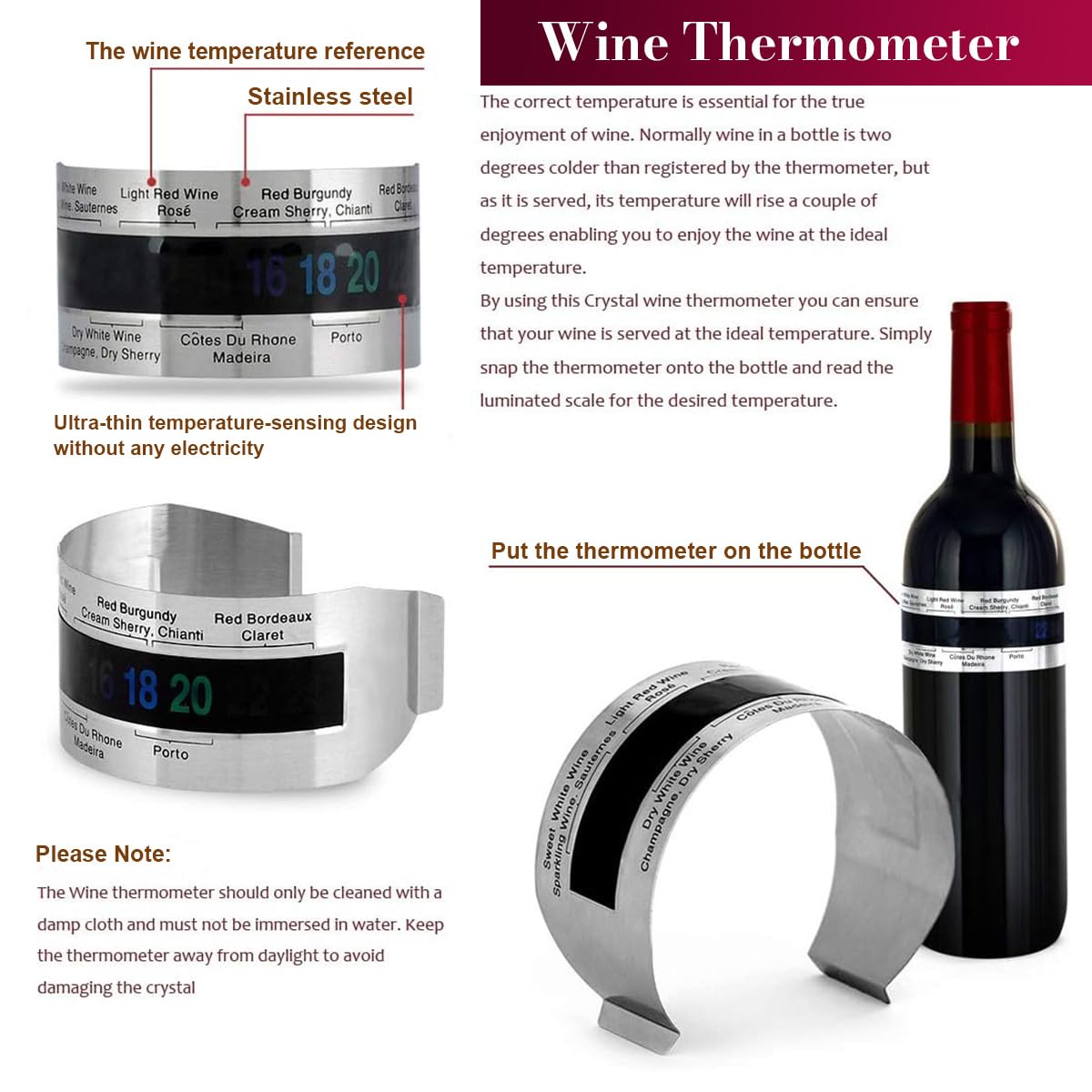 Ensemble ouvre Bouteille de vin dans Une boîte Cadeau en Bois,ouvre Bouteille vin de Luxe,Ensembles d'accessoires pour vin,Set de Sommelier avec Tire-Bouchon (Antike kiste1)