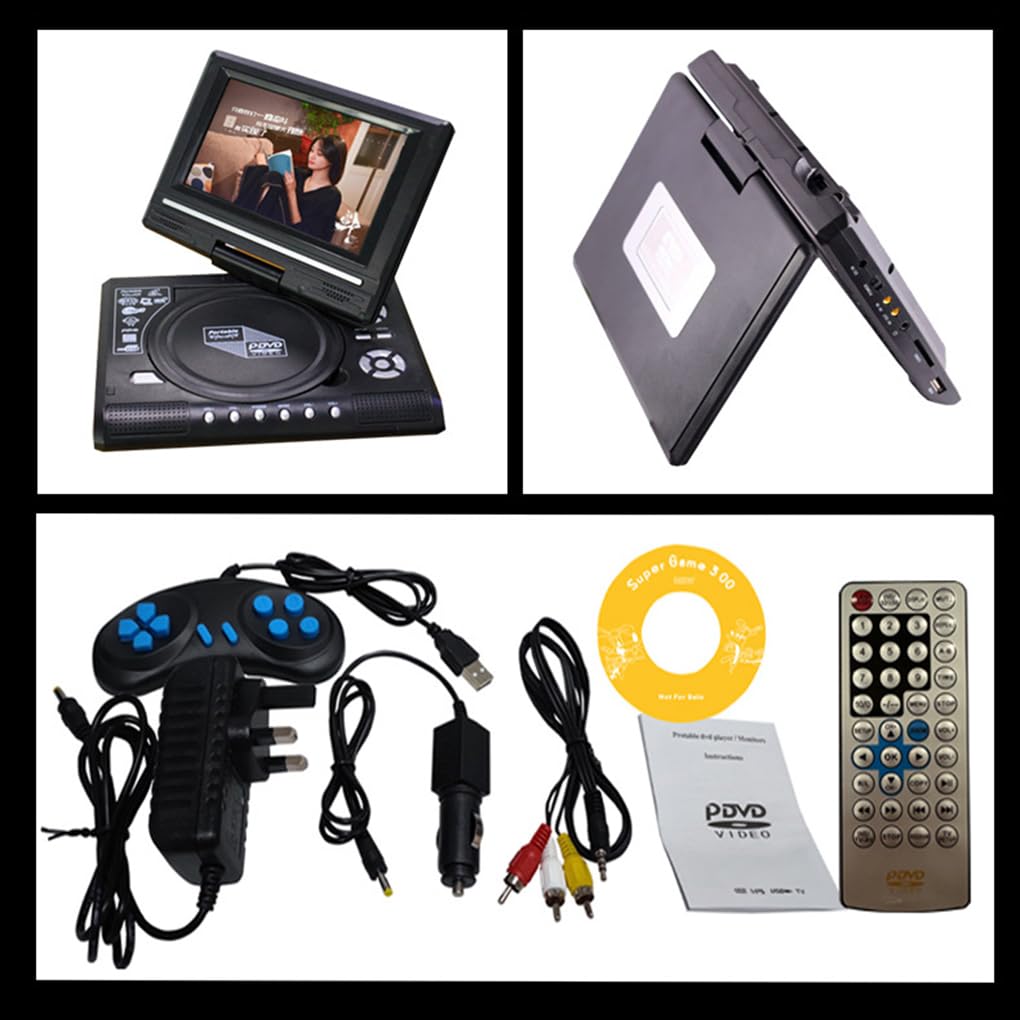 Lettore DVD portatile ad alto volume con per auricolari da 5 mm. Il lettore DVD portatile ad alto volume e sonoro è dotato di 2