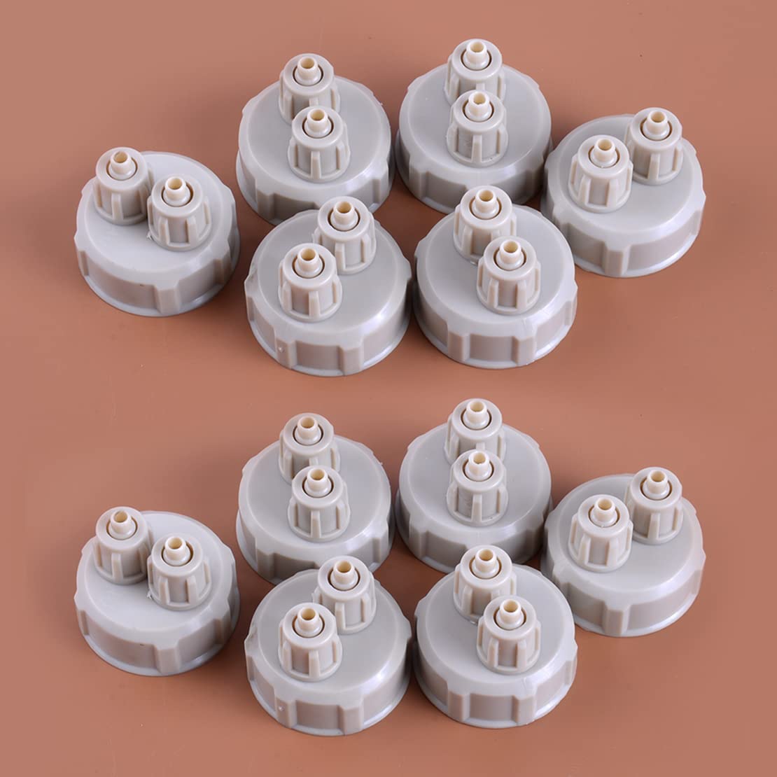Jauge 12 pièces pour système de génération de CO2, Bouchon de Bouteille, Valve de Diffusion d'air pour Aquarium, réservoir à Poissons