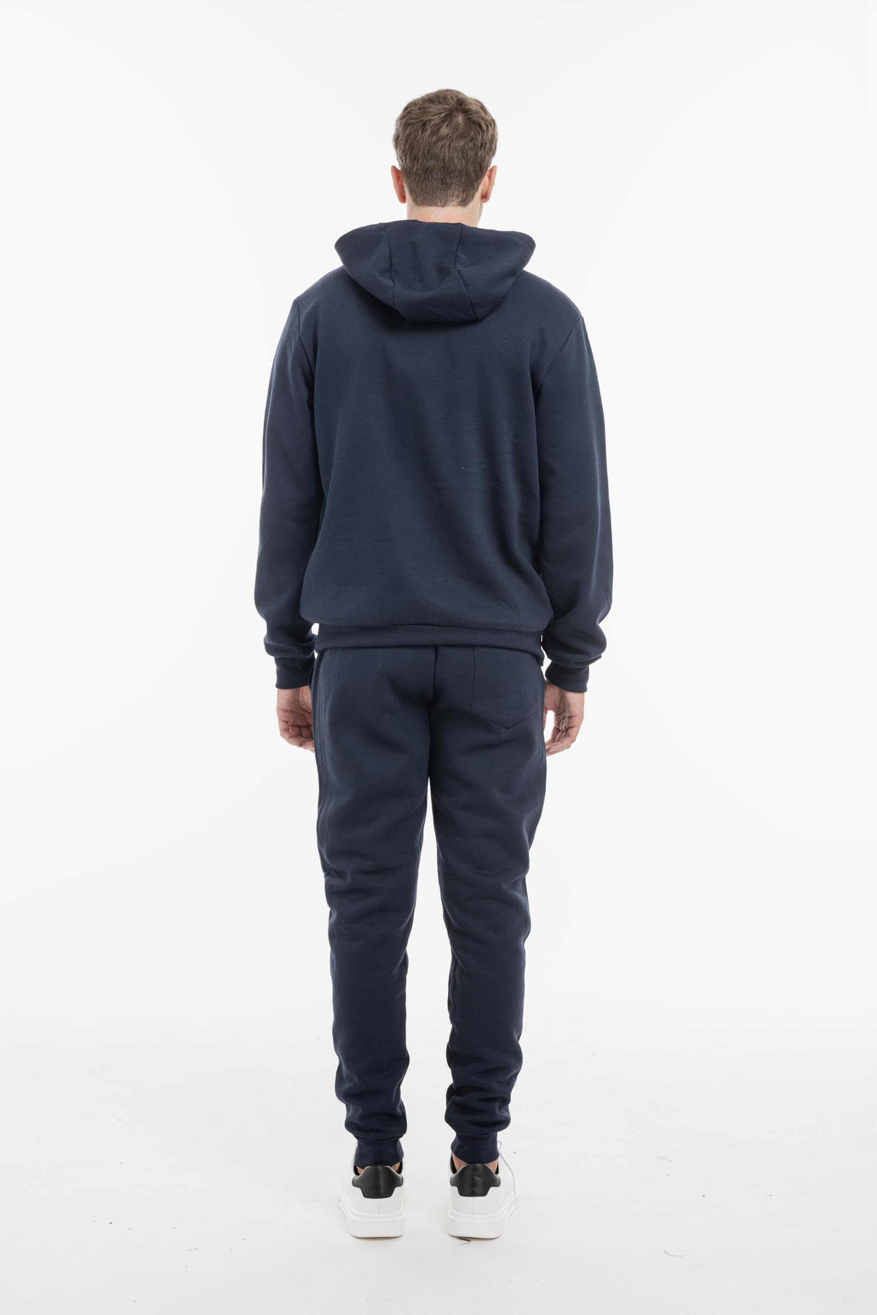 TONY BACKER Tuta Uomo In Cotone Sportiva Con Chiusura Zip Completo Tuta In Casa