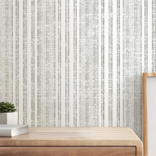 Modern Peel and Stick Wallpaper 17.3"x1200" Boho Contact Paper Grey