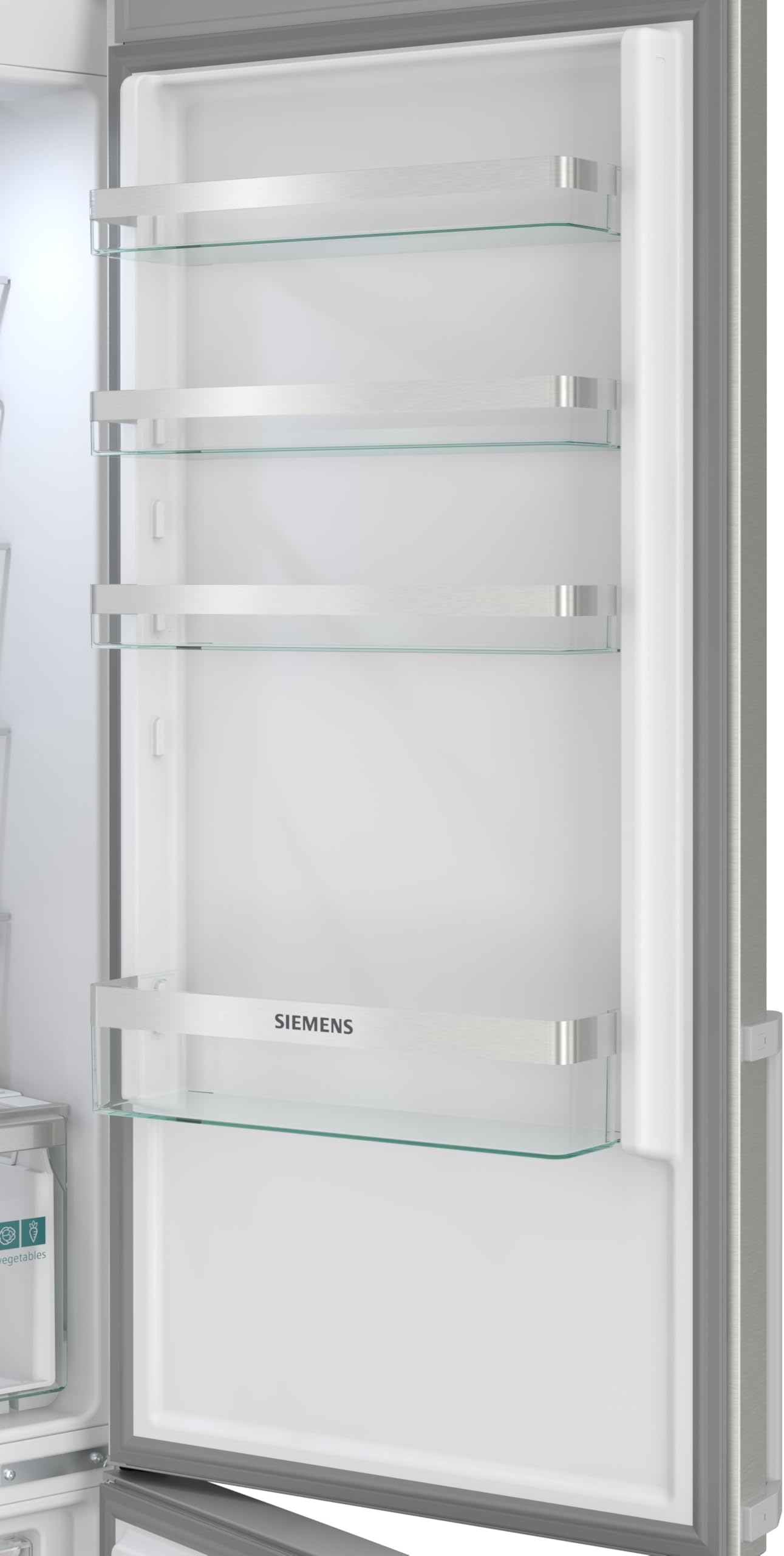 Siemens iQ300 Freistehende Kühl-Gefrier-Kombination 203 x 60 cm, KG39NVICV, 260 L Kühlen & 103 L Gefrieren, Total noFrost, Nahtlose Platzierung, hyperFresh 0°C Schublade, LED-Beleuchtung, Edelstahl