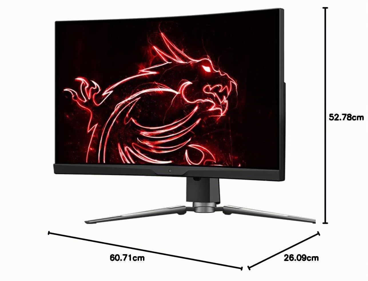 msi Mpg Artymis 273Cqr Monitor Gaming 27" Curvo, Display 16:9 Wqhd (2560 X 1440), Va, 165Hz, 1Ms, Curvatura 1000R, Hdr 400, Amd Freesync Premium, Mystic Light Rgbc, ‎10 x 48 x 50 cm; 6.7 Kg
