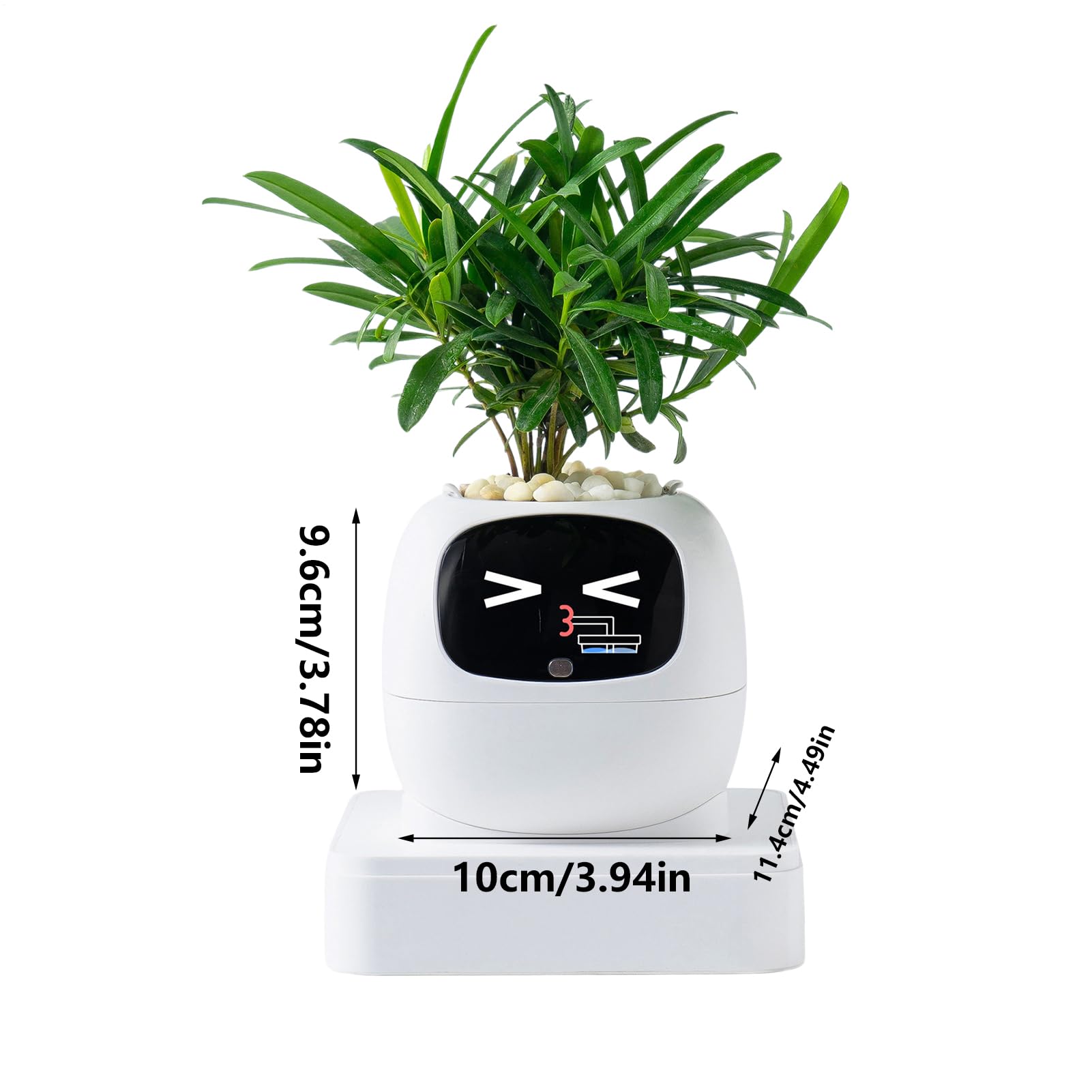 Smart Plant Pot - Fioriera per animali domestici con espressioni multiple, vaso da fiori per cactus da interno con funzione di irrigazione intelligente, ideale per casa, appartamento