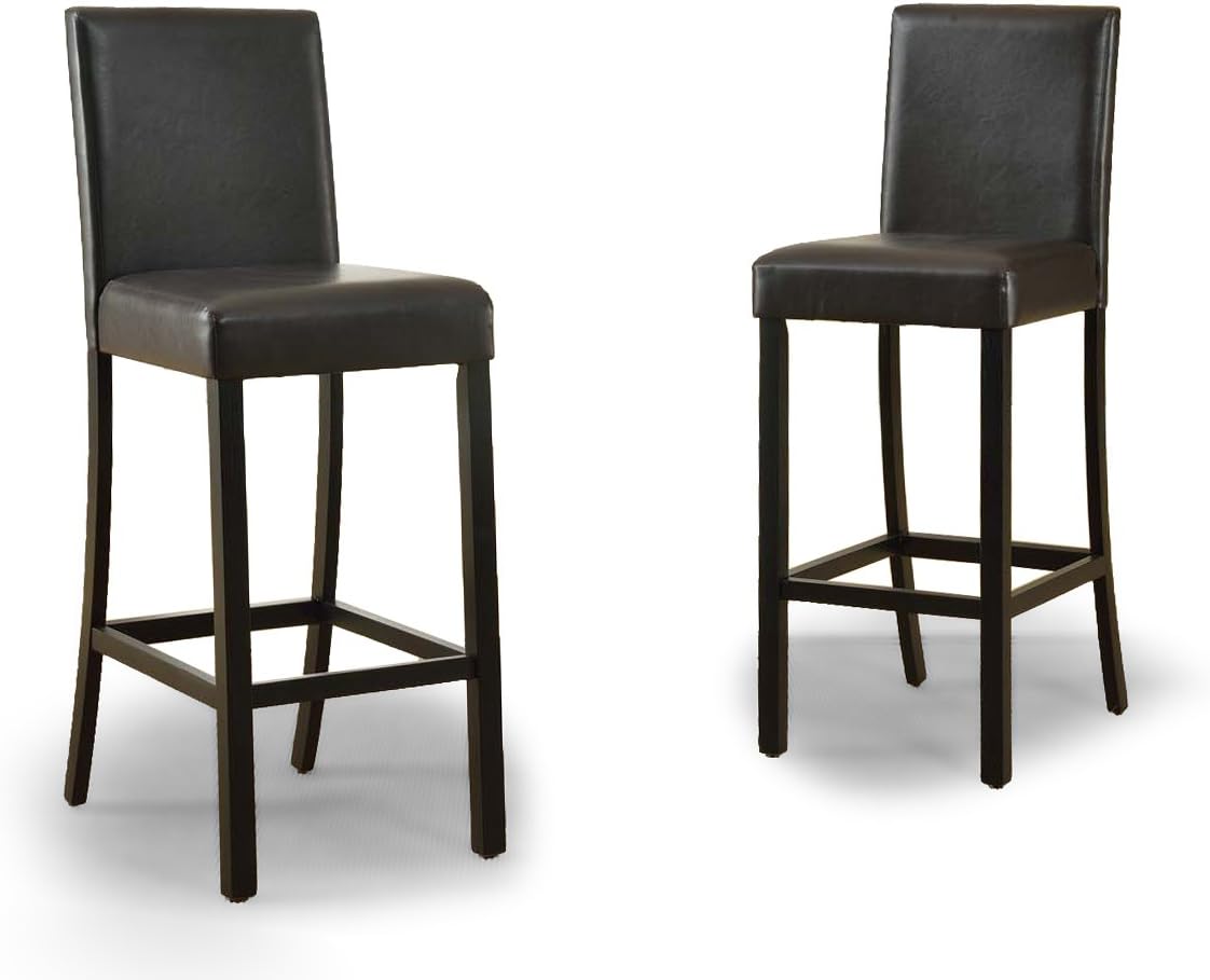 Baxton Studio Torino Modern Counter Stool, Dark Brown, Set of 4
