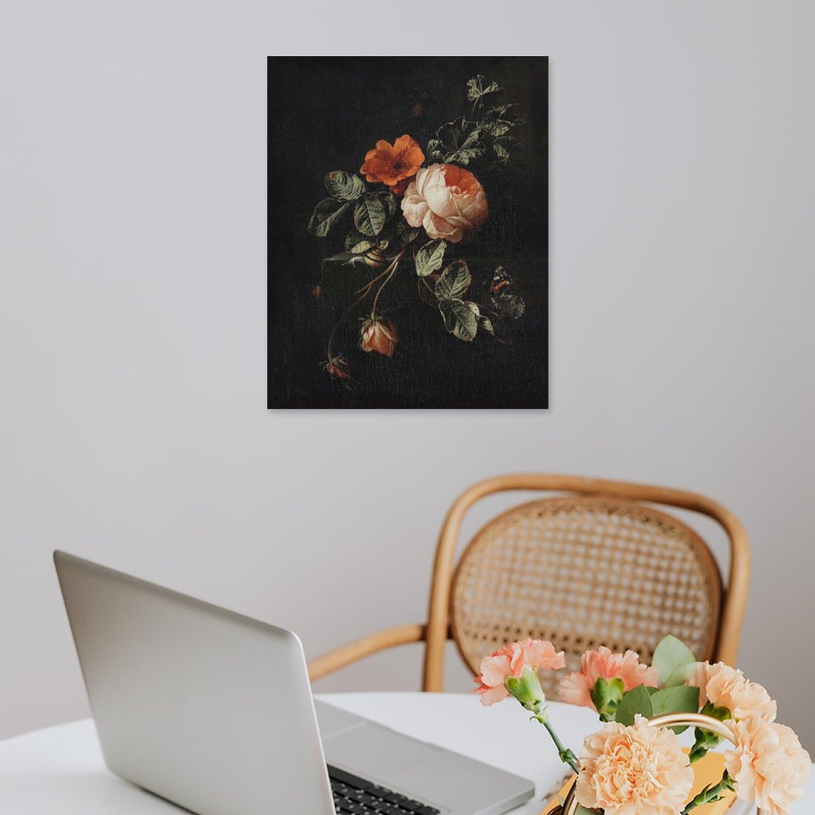 クラシック額装インテリアアート☆薔薇絵画 アートパネル 壁飾り テクスチャー加工 Amazon.co.jp: 絵画「赤いバラ」インテリア 絵 花 アートパネル 額入り