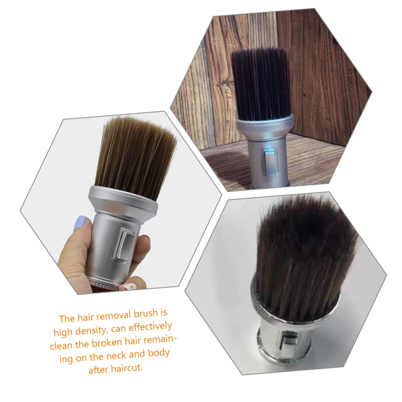 BELLIFFY Hair Sweeping Brush for Barber Barber Neck Duster Hairdressing Cleaning Brush Soft Bristles