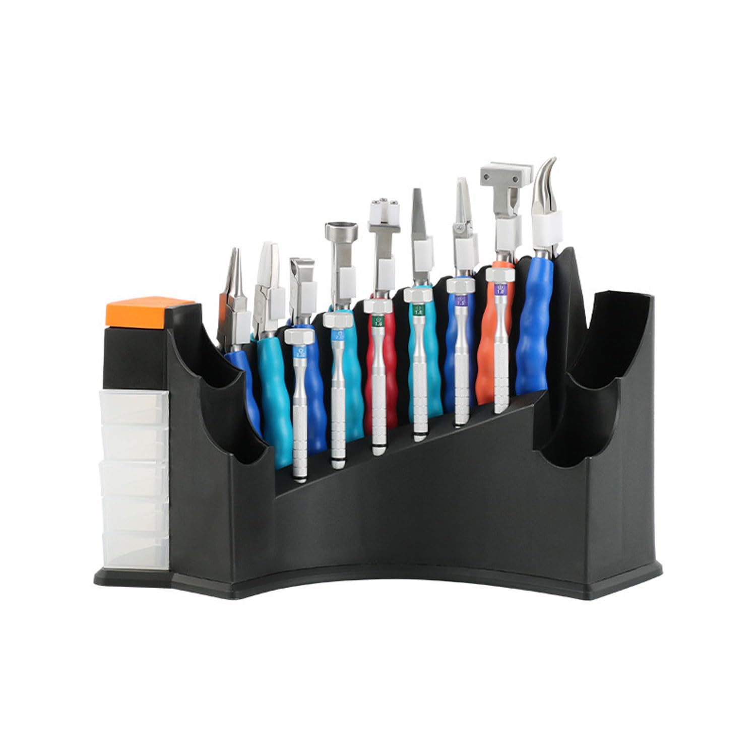 Kit de herramientas de reparación de lentes, acero inoxidable, 15 piezas con 9 alicates y 6 destornilladores, herramientas de ajuste óptico para reparación y mantenimiento de gafas
