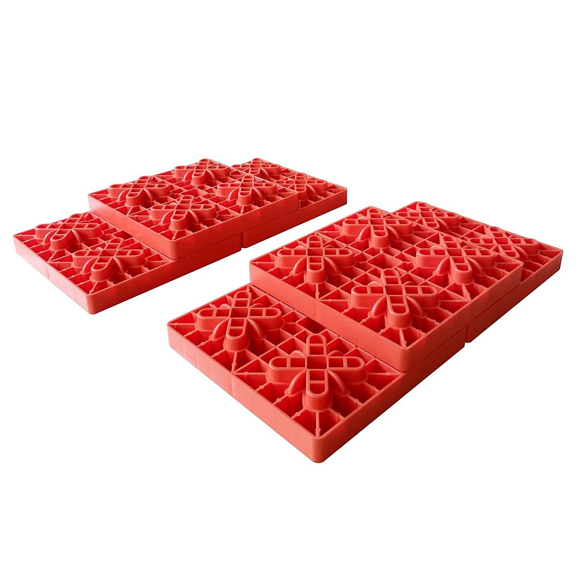 KATSU Tools 10 Pièces Blocs en Plastique de Nivellement de Caravane Robustes, Bloc de Support de Roue de Voiture Idéaux pour Niveler les Roues Simples et Doubles, les Niveleurs de Camping-car