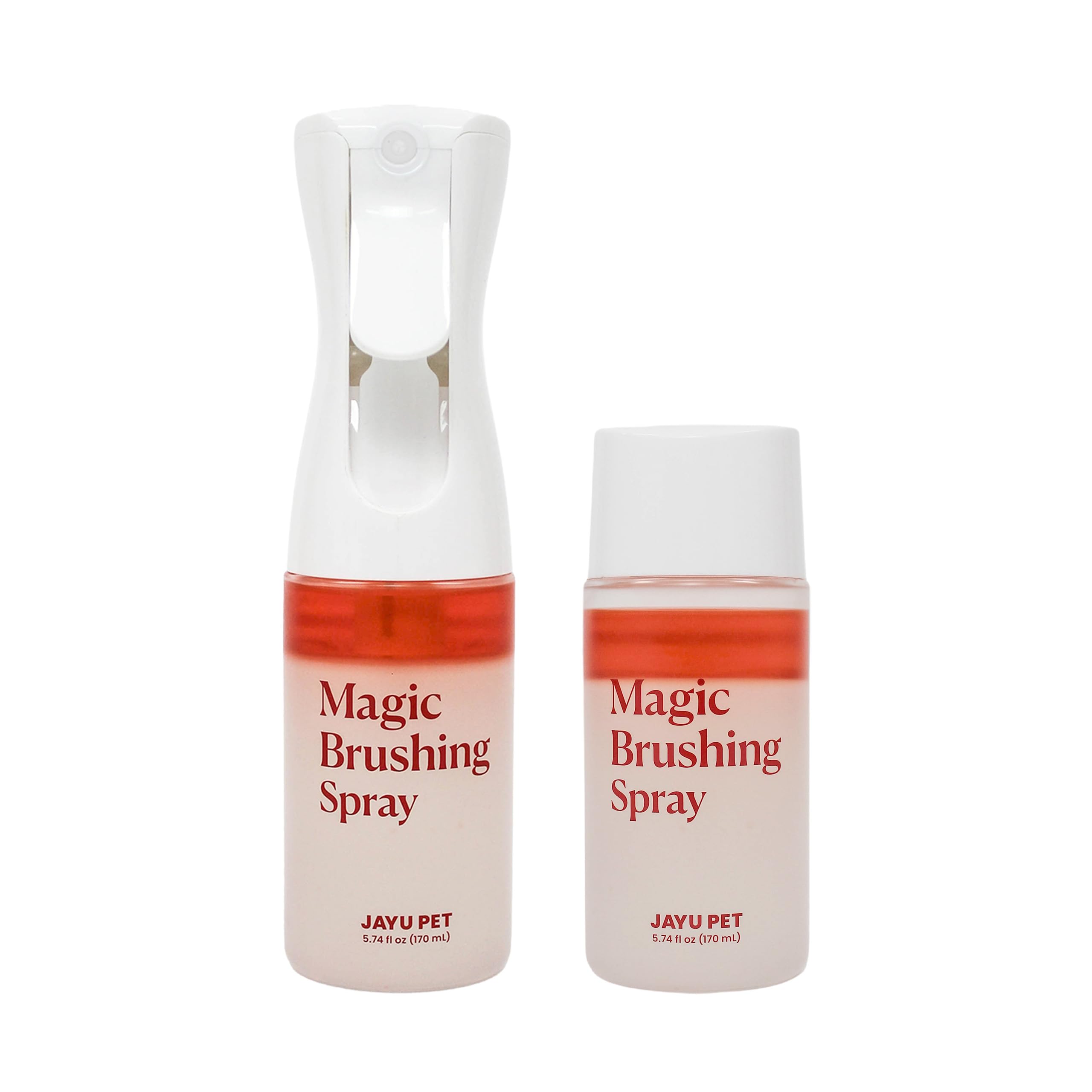 JAYU PET Magic Brushing Spray + Refill Bottle 1EA - Detangling and Deodorizing Spray for Dog &amp; Cat
