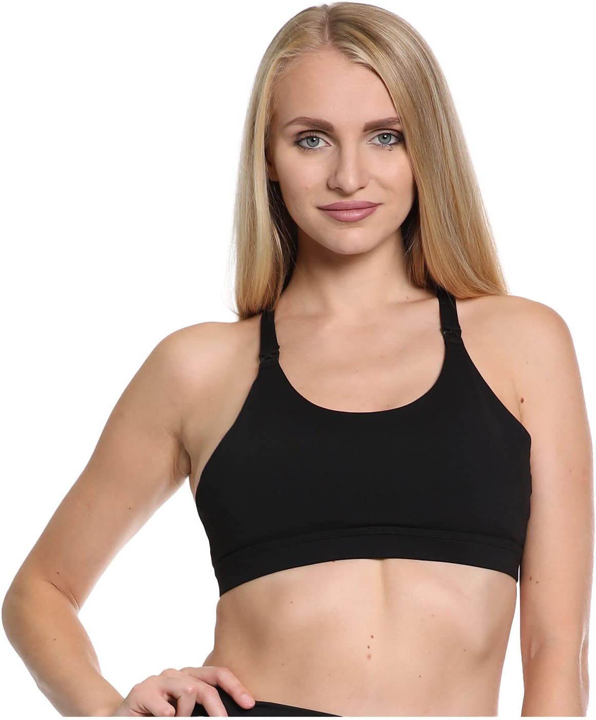 Sweat and Milk Océane 4 Medium Support Nursing & Pumping Sports Bra, Strappy Back, Breastfeeding, Maternity Bra