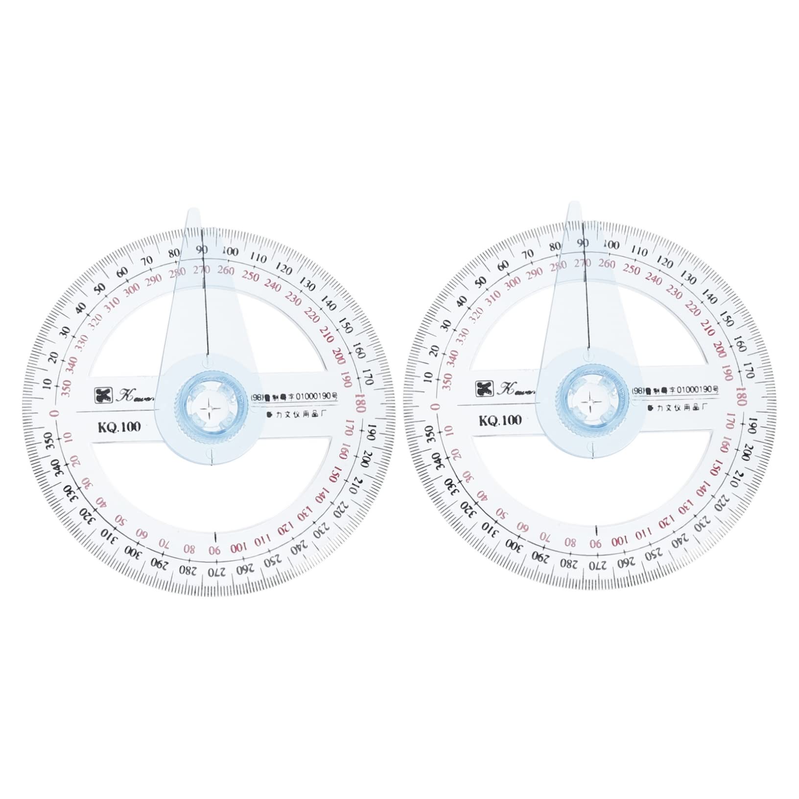 Generic 2pcs Circle Goniasmometer Ruler Kids Tools Circular Protractors Protractor Measures Fancy Red Envelope for Wedding Kids Kits Kids Suit Protractors with Arm Student Stationery Bevel