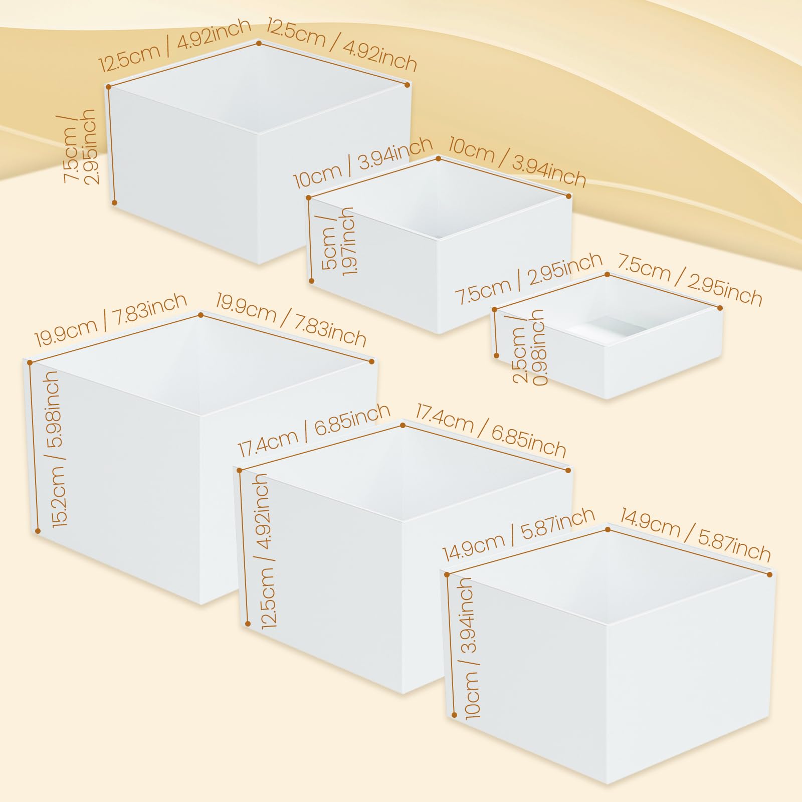 Sharplace della scatola di visualizzazione acrilica 7x con un montante a buffet a fondo cavo per la collezione di restauro Cosmetics
