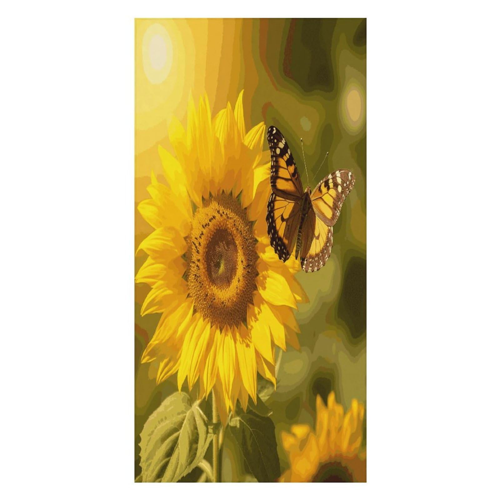 FekiLoot Sunflower Butterfly Sunny Beach Towel Oversized Bath Towel Ultra Soft Pool Towel Cozy Swim Towel Silky Lounge Towel Quick Dry Travel Towel Gentle Absorbent Towel for Adults Women Men