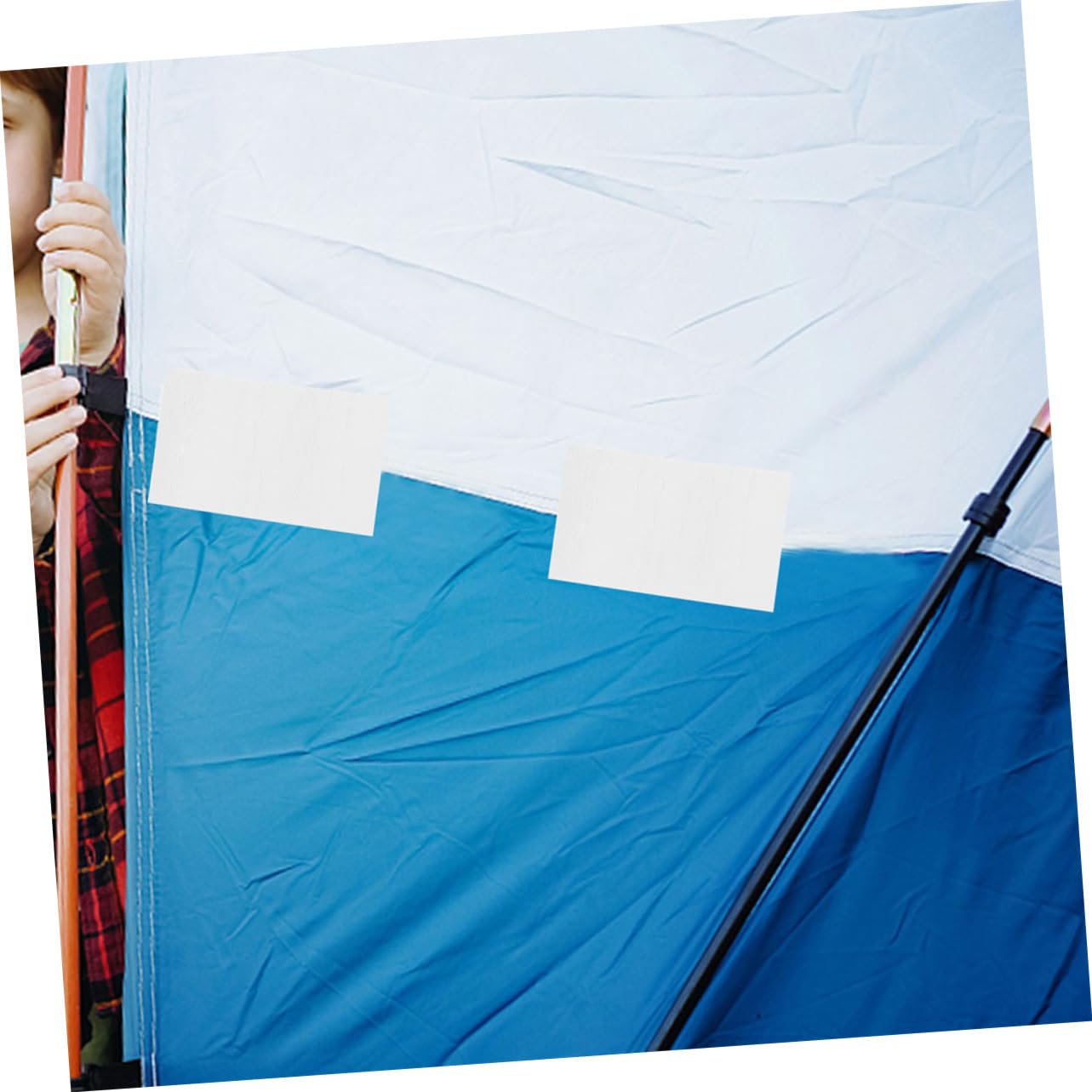 Toddmomy Ruban Étanche Bande Commerciale Bande De Fixation Larme Noir Tente Maillage De Bande De Cloison Sèche Ruban De Scellement Tissu en Fibre De Verre Blanche