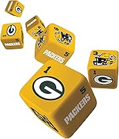 Vista 4 de Masterpieces Game Day NFL Green Bay Packers, juego de dados de seis piezas con logotipo del equipo, D Seis tamaño estándar