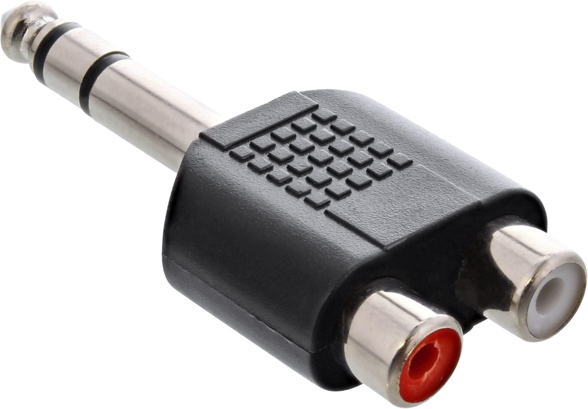 InLine 99323 Audio Adapter, 6.3 mm Jack Male to 2x RCA Female, Stereo, Pack of 1