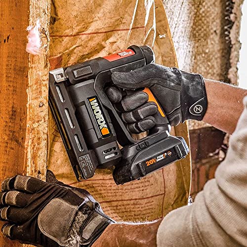 WORX WX843 20Volt/2.0Ah. Li-ion Şarjlı Profesyonel 6-14mm Zımba ve 15mm Çivi Çakma + 3500 adet Yedek Zımba ve Çivi