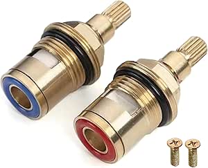 2pcs Mixer Tap Cartridge Replacement, 1/4 Turn Ceramic Tap Cartridge ...