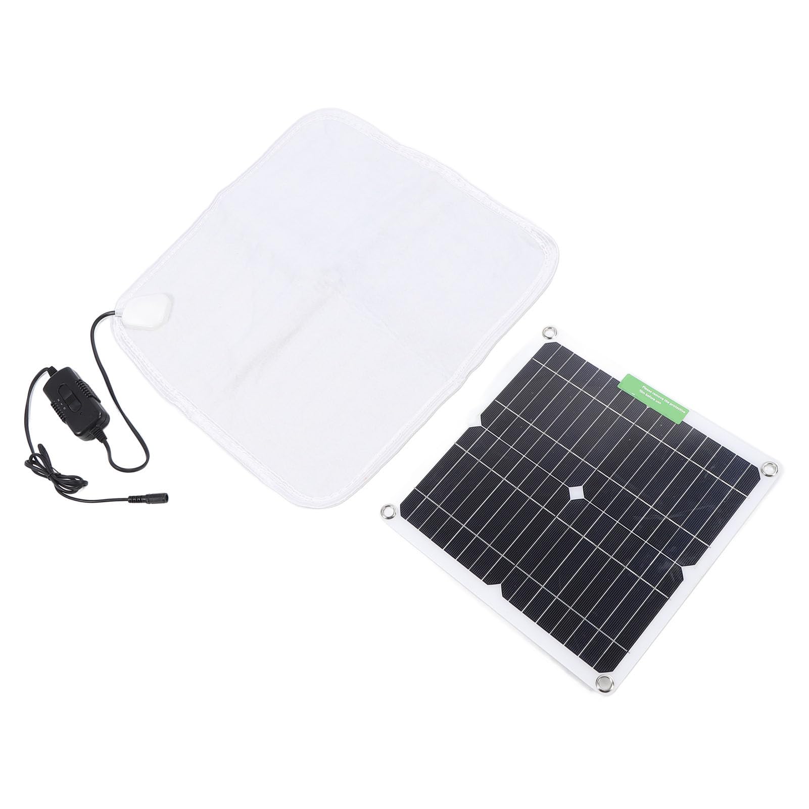 XUMIUZIY Tappetino Riscaldante per Animali Domestici per Cani e Gatti, Coperta Riscaldante Elettrica 12V 50W con Pannello Solare, Riscaldamento Rapido e Uniforme, con Scatola Batteria