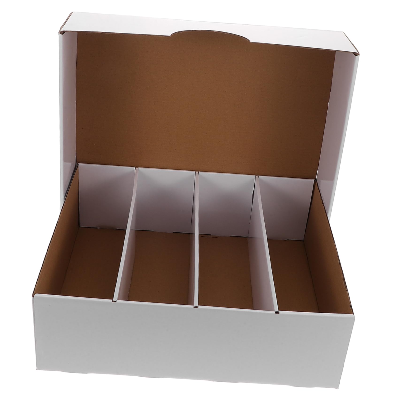 Card Box per Carte da Gioco in Carta Bianco con Scomparti