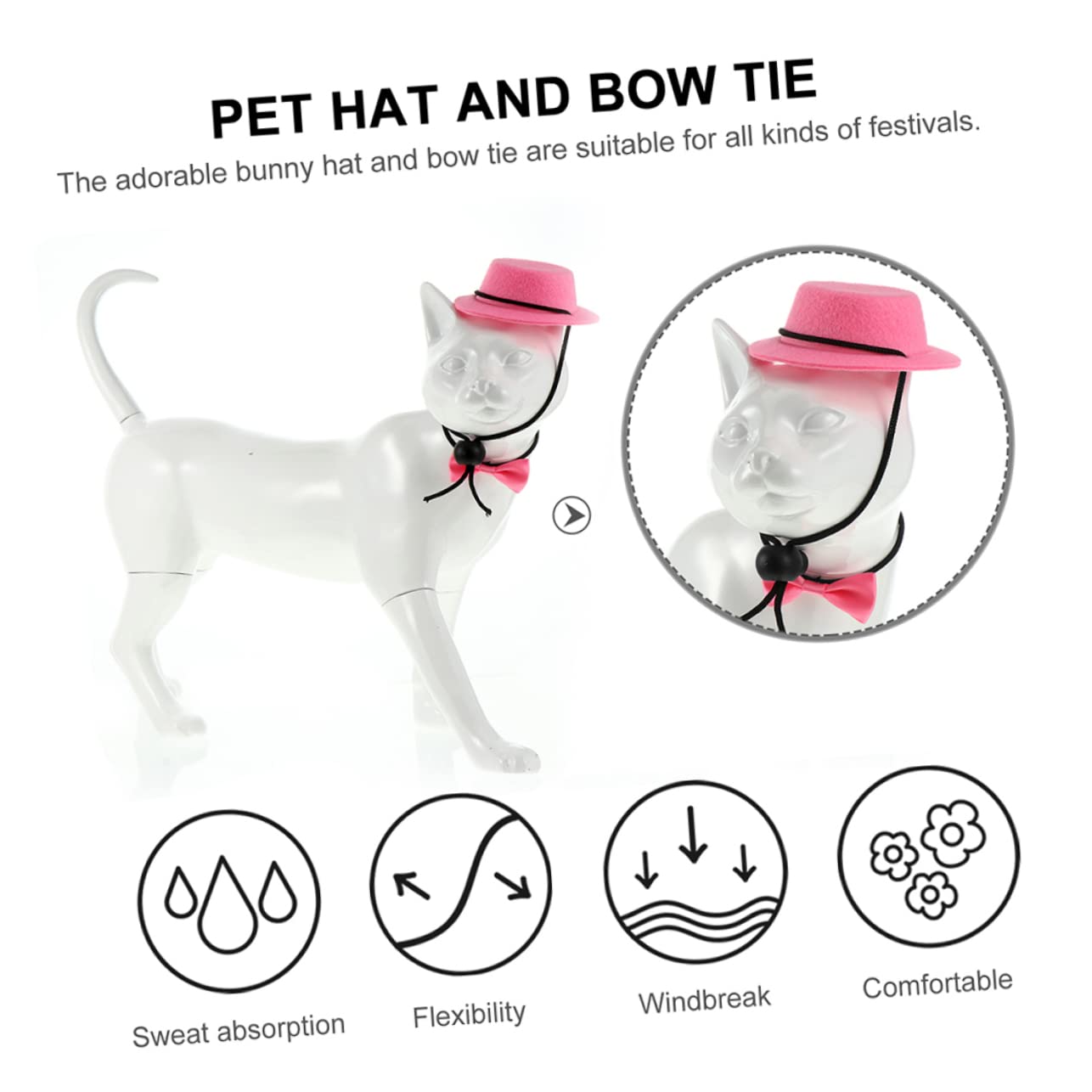 SUPVOX 4 Set Set Di Cappelli Per Animali Domestici Accessori Per Conigli Accessori Per Rettili Cappello Rettile Cane Collare Da Cucciolo Tè Da Coniglio Mini Decorare Stoffa