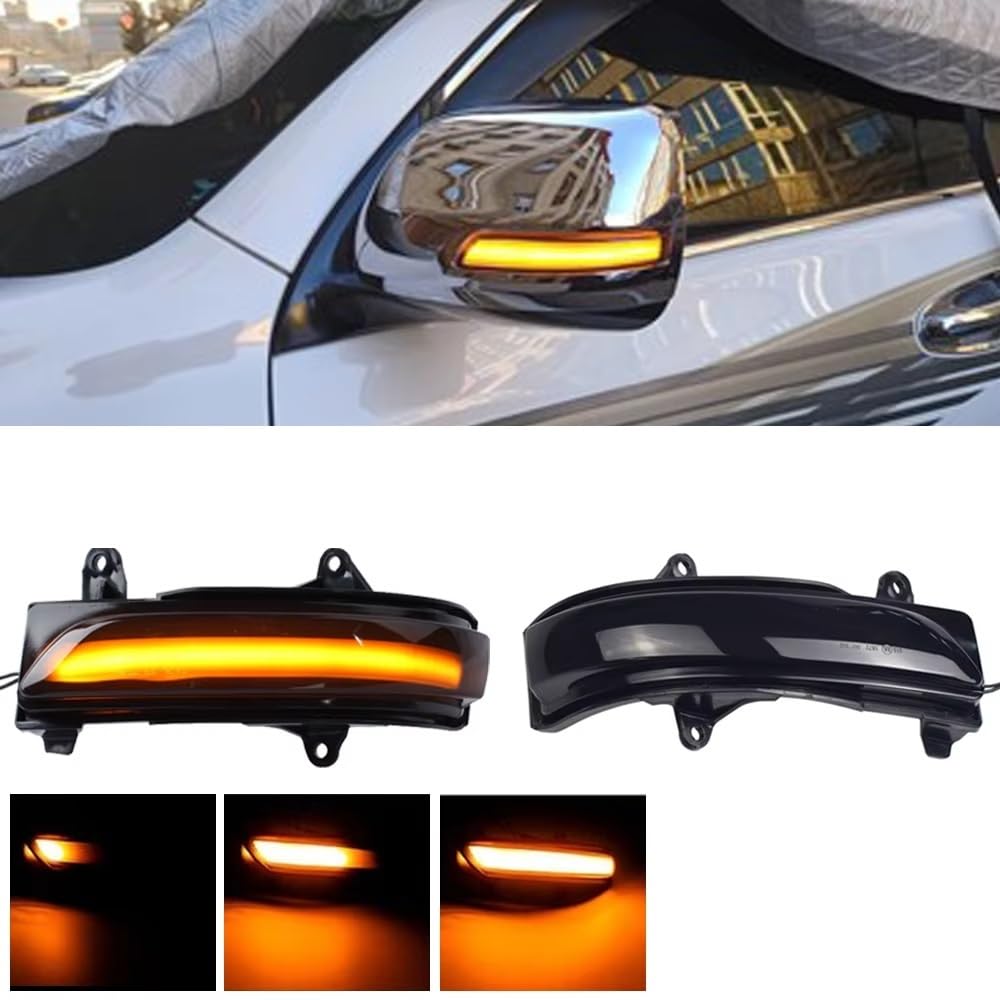 Wing Mirror Indicator Light For Toyota For Land For Cruiser FJ200 LC200 Dla Prado FJ150 LED Dynamiczne światło kierunkowskazu