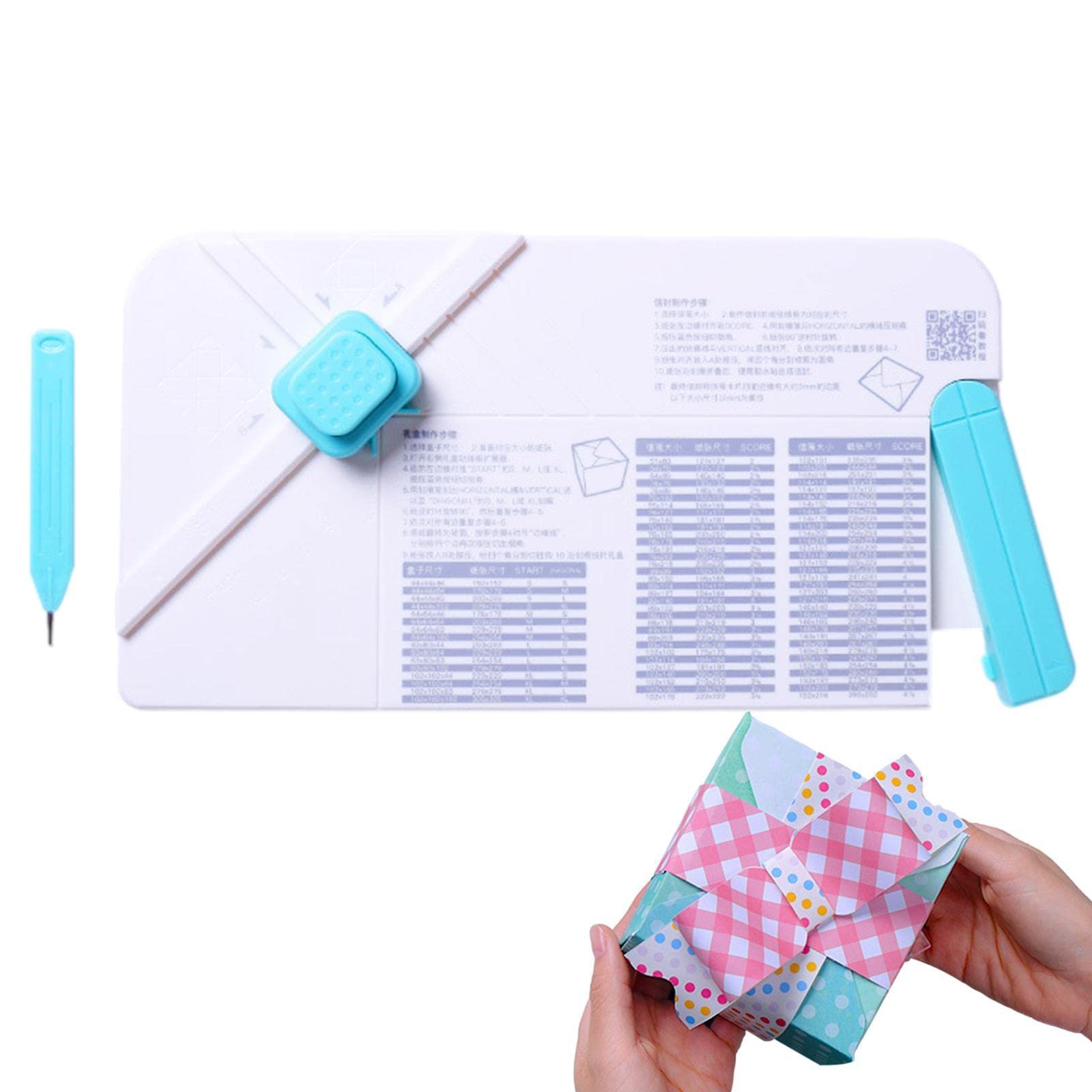 Airber Envelope Punch Board - Envelope Gift Box Packaging Punch Magic Board,Punch Craft Scrapbook Supplies for Crrating Invitations, Envelopes, Gift Boxes