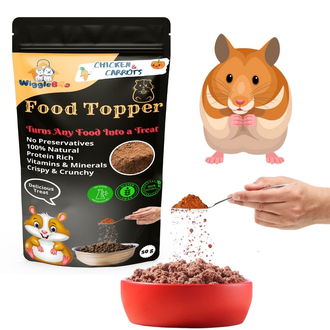 WiggleBoo Magical Hamster Food Topper || Joy of Best Taste || Chicken & Carrot Flavour || Grain Free & Protein Rich || Anti Oxident || 50g (B0BJDWWJSB) Amazon Price History, Amazon Price Tracker