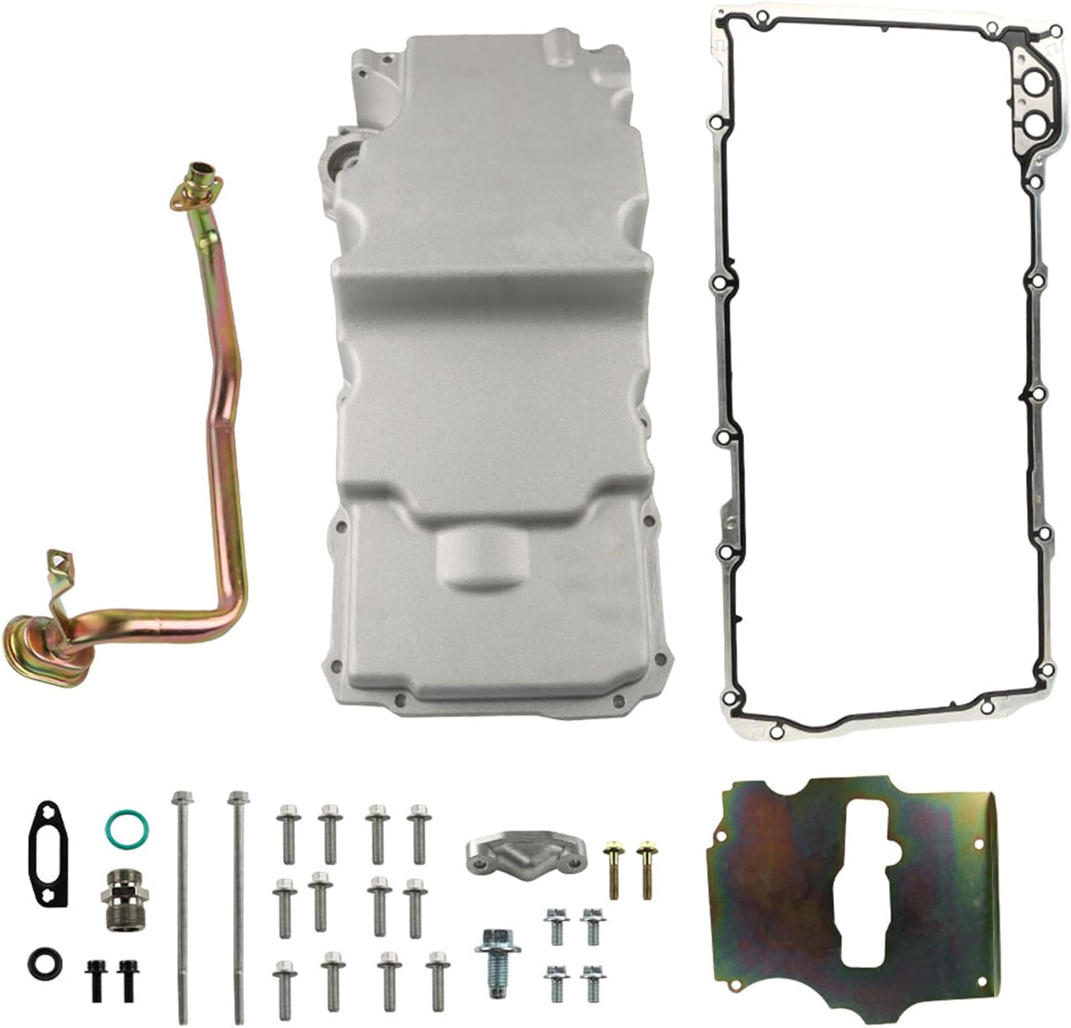GXYWADY Engine Oil Pan Kit Ls 0il Pan Kit 302-2 Low Profile Replacement for Camaro Firebird Ventura Nova F-Body G-body A-body LS1 LS2 LS3 6.2L 6.0L 5.3L 4.8L