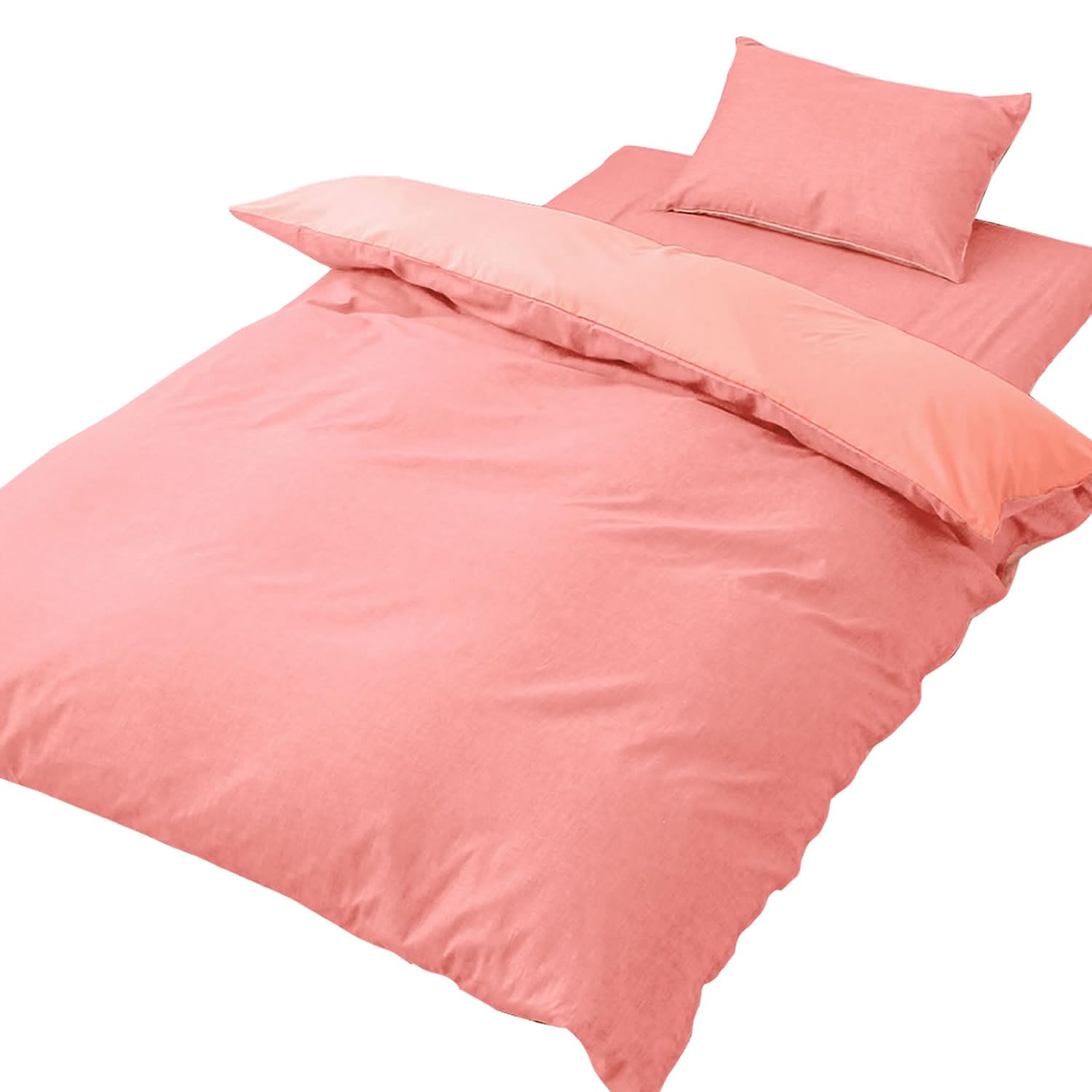 新品未使用  掛けカバー 150×210cm ピンク Amazon｜メリーナイト 掛布団カバー シャンブレー調 濃淡無地カラー