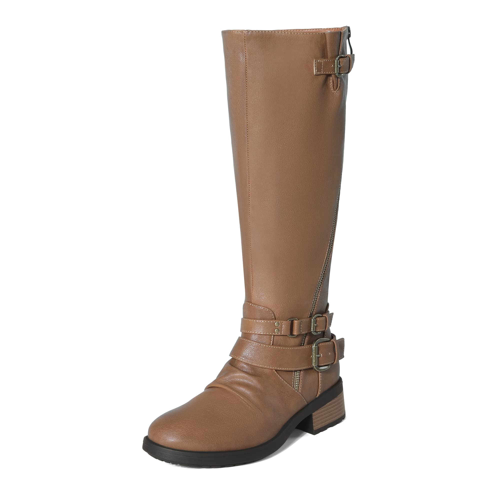 DREAM PAIRS Women's Knee High Riding Boots Wide Calf