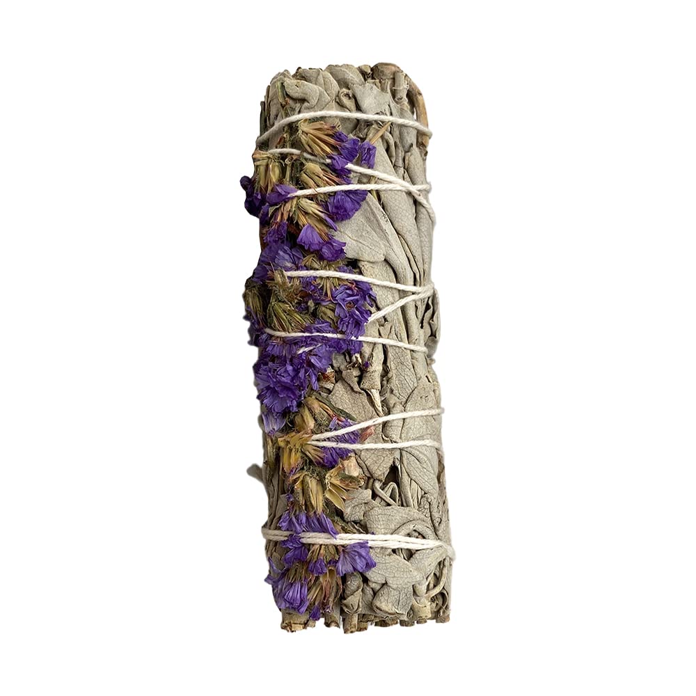 Wholesale Smudge Sticks, White Sage and Purple Sinuata 4", Pack of 50