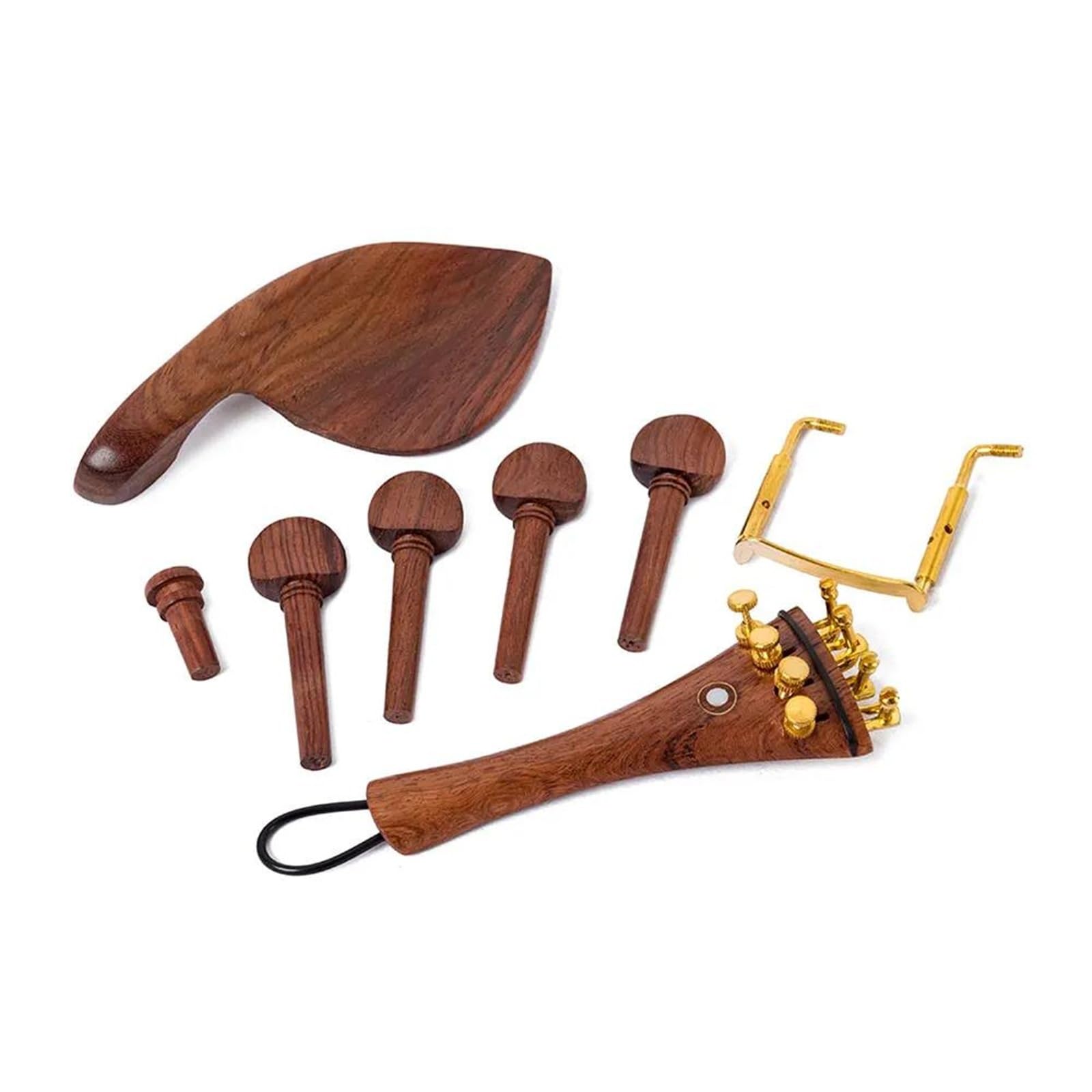 Juego de accesorios para violín de madera maciza que incluye clavijas de afinación cordal y barbilla Accesorios profesionales para violín