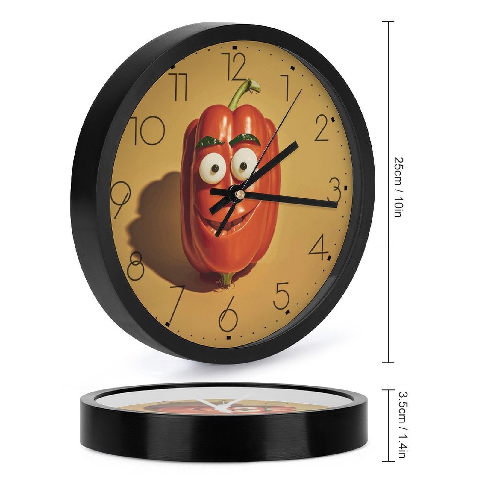 Amazon.com: GFLFMXZW 10 Inch Wall Clock Vegetable Face Round Wall