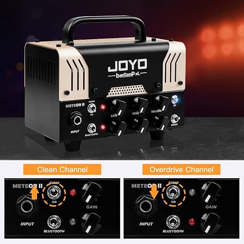 Miniatura 32 de JOYO Bass Mini Amp Head 50 W Preamplificador híbrido tubo amplificador de potencia cabeza con 3 bandas EQ y Bluetooth