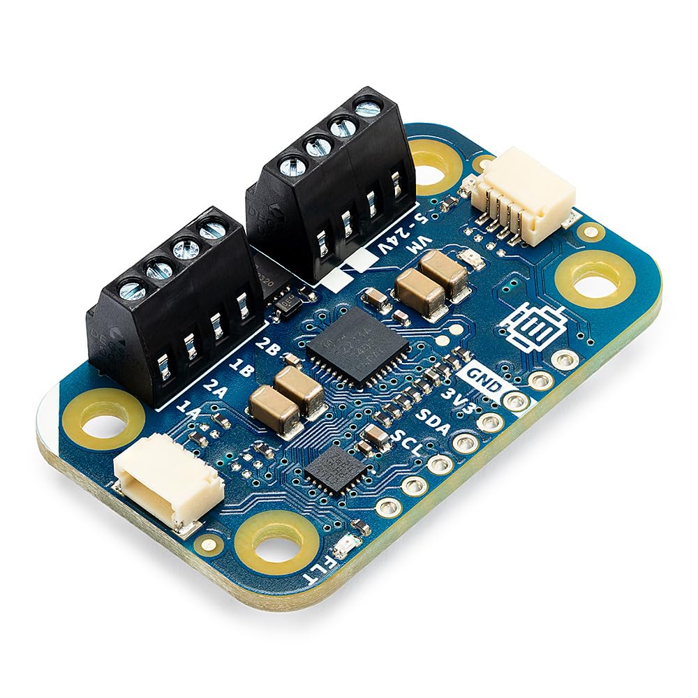 Arduino Modulino Motors [ABX00114] - Beginner-Friendly Node to Start Driving Robots and Control automated mechanisms Today | No Messy Wiring | Plug-and-Play Qwiic Sensor | Easy prototyping