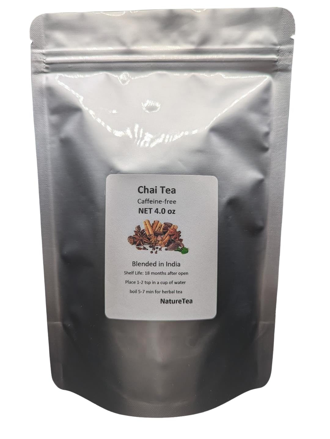 Chai Tea/Caffeine-free - Loose Leaf/Buds by Nature Tea (16 oz (1.0 lbs))