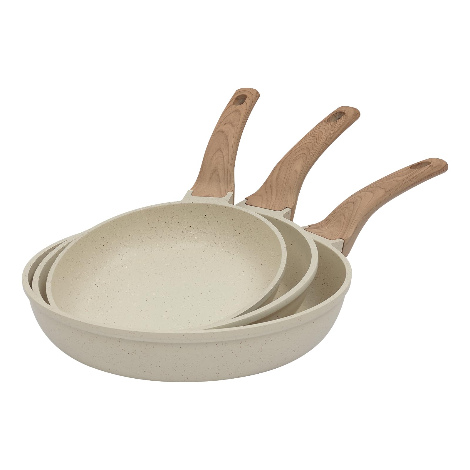 3-częściowy zestaw patelni 20, 24, 28 cm, do wszystkich rodzajów