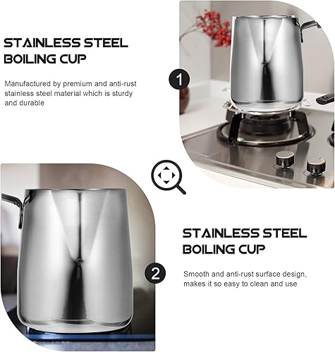 Miniatura 3 de Cabilock Tire de la taza de la flor de la jarra de espuma de la leche de la taza de leche espesada tazas de café italiano calentador de café de la