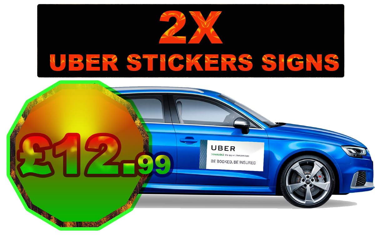 Budget Signs Ltd All Kinds Of Signs, Stickers & Printwork Taxi Door Stickers 2X - High Performance Air Release Vinyl - Not Magnetic