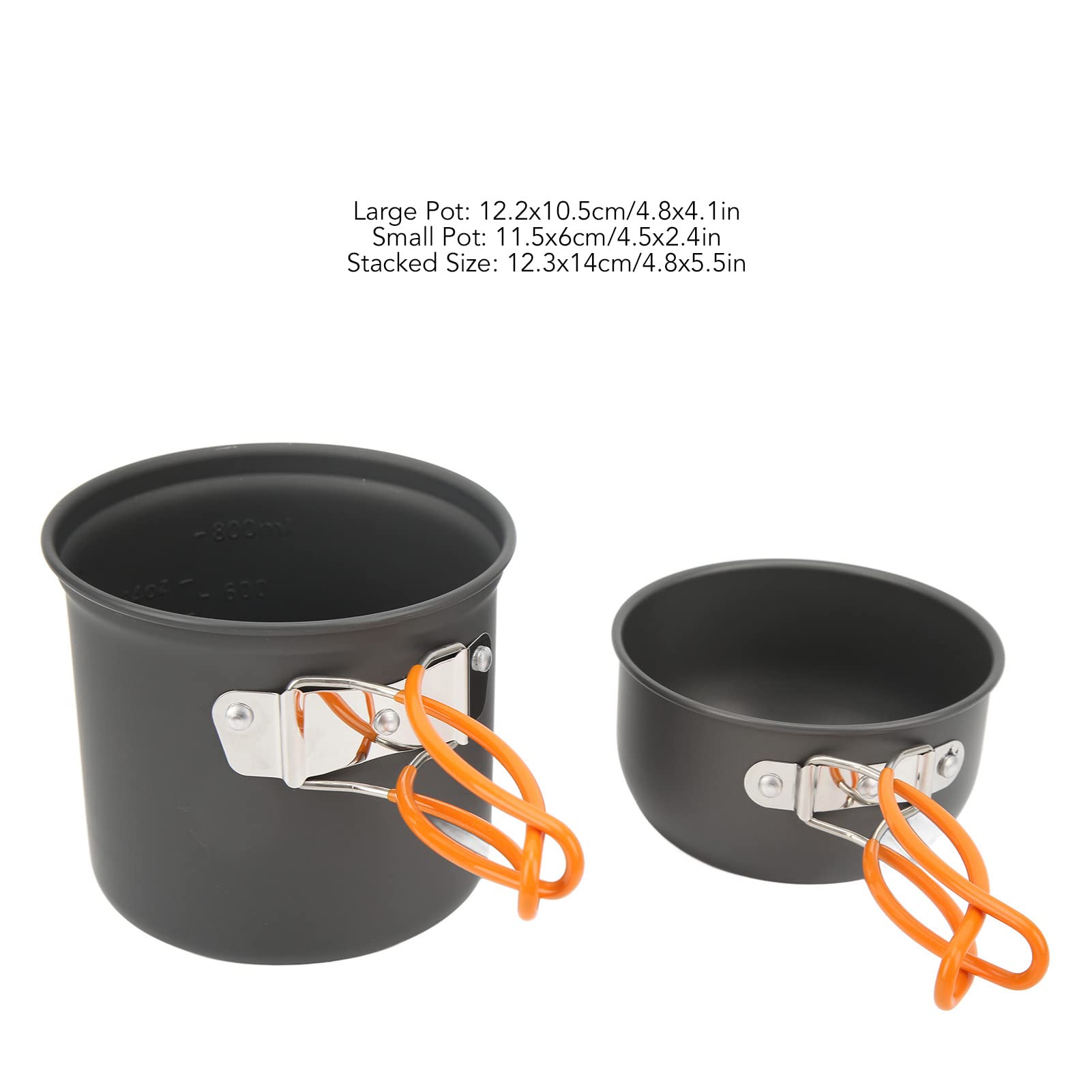 Set da cucina da campeggio Set di pentole da cucina portatili in alluminio con cuscinetti resistenti per l'escursionismo in campeggio all'aperto