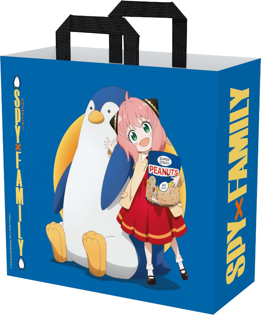 Konix Spy x Family 40 x 45 x 20 cm Recycled Anya and Fluffy Puffy Shopping Bag, Blue