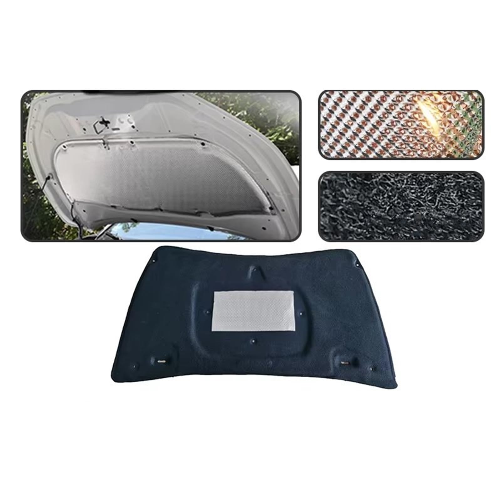 Isolante Acustico Compatibile Con Toyota Per Mark X X120 MK1 2005 2006 2007 2008 Cofano Anteriore Motore Ignifugo Isolamento Acustico Zerbino Copertura In Cotone